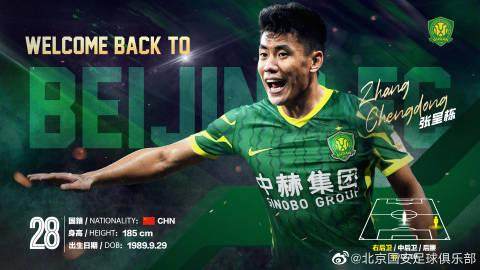 注册送彩金-国安官宣张呈栋回归仍穿28号 赞其战术执行力强
